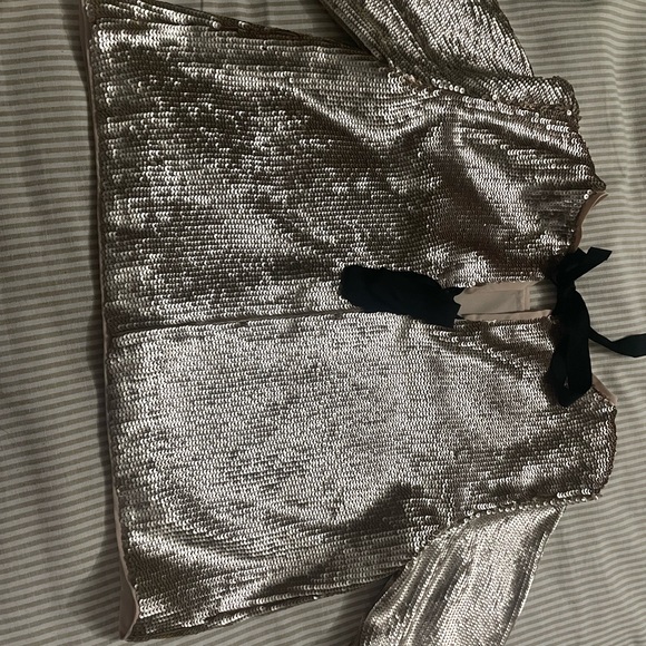 Jcrew collection sequin tops with  tow bows in the back - Picture 3 of 4